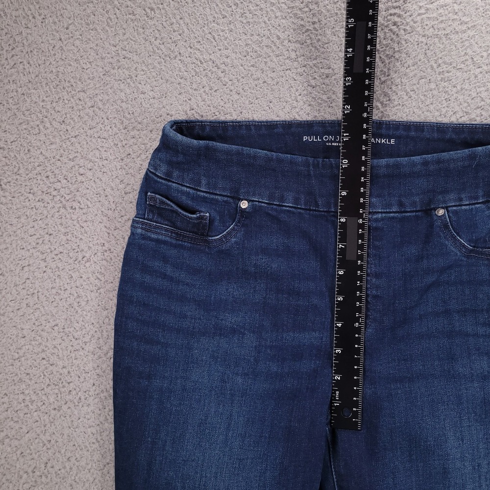 CHICOS Jeans Size 6 (0.5R) Pull On Jegging Ankle Mid Rise Stretch Denim - Picture 9 of 12